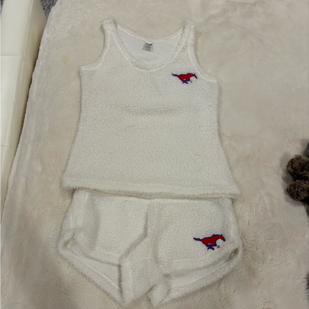 SMU Women's Cozy White Sleepwear Set